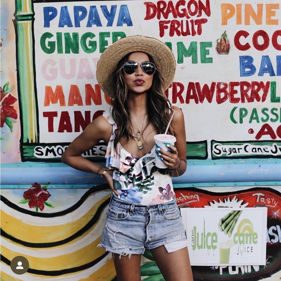 Lovers and friends floral ruffle one piece bathing suit size small - Picture 1 of 12